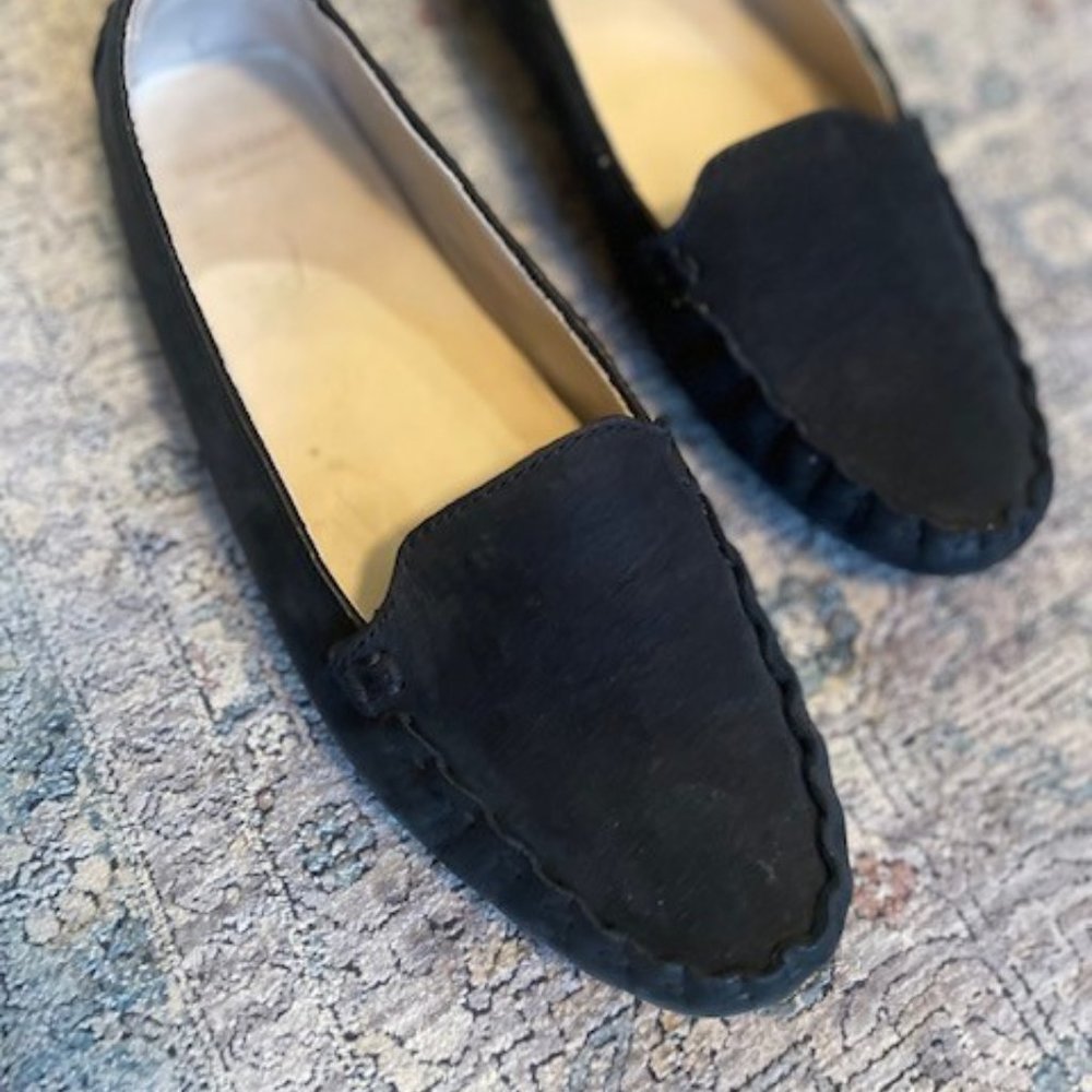 Cole Haan Grandios Black Suede Loafers